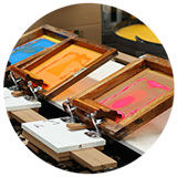 Screen printing with Ian Mallett screen